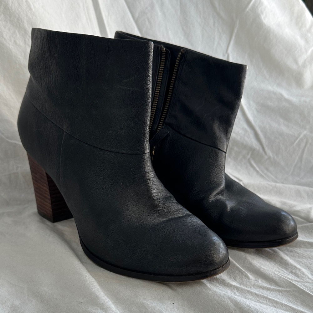 Cole Haan Dark Leather Ankle Boots